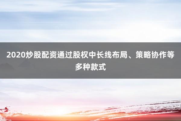 2020炒股配资通过股权中长线布局、策略协作等多种款式